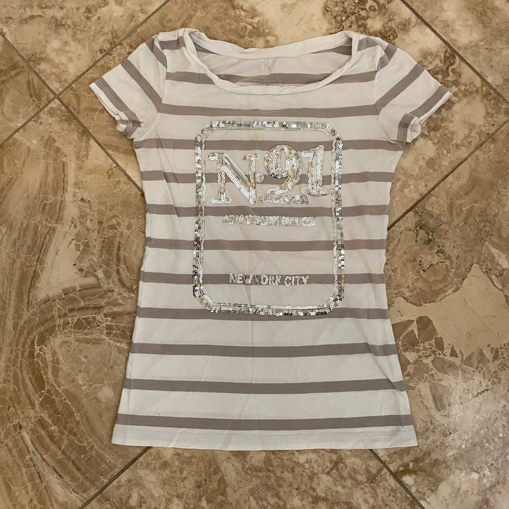 Armani Exchange T Shirt with Sequins. XS